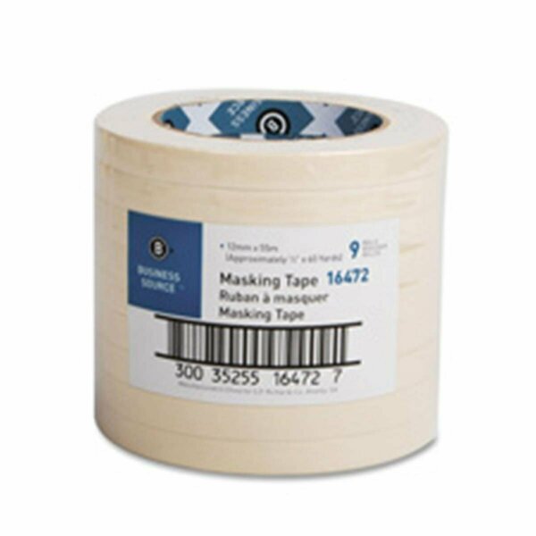 Business Source Masking Tape- 3in. Core- 1in.x60 Yards- Tan BU465077
